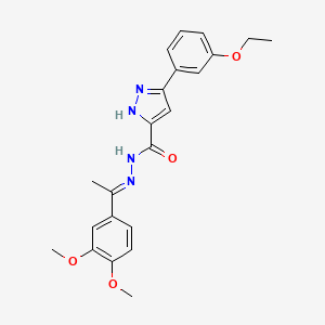 N'-[(1E)-1-(3,4-dimethoxyphenyl)ethylidene]-3-(3-ethoxyphenyl)-1H-pyrazole-5-carbohydrazide