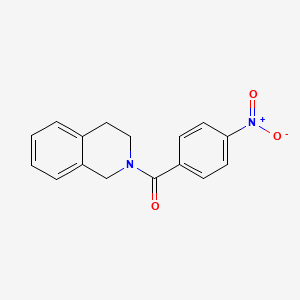 molecular formula C16H14N2O3 B11677980 3,4-dihydroisoquinolin-2(1H)-yl(4-nitrophenyl)methanone 