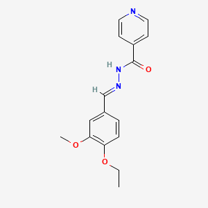 N'-[(E)-(4-ethoxy-3-methoxyphenyl)methylidene]pyridine-4-carbohydrazide