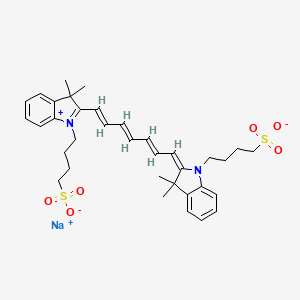molecular formula C35H43N2NaO6S2 B1167800 sodium;4-[(2E)-2-[(2E,4E,6E)-7-[3,3-dimethyl-1-(4-sulfonatobutyl)indol-1-ium-2-yl]hepta-2,4,6-trienylidene]-3,3-dimethylindol-1-yl]butane-1-sulfonate CAS No. 120724-85-8
