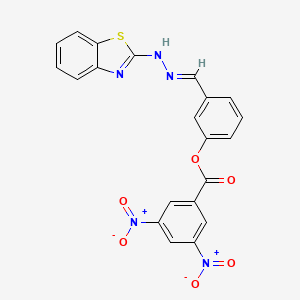 3-{(E)-[2-(1,3-benzothiazol-2-yl)hydrazinylidene]methyl}phenyl 3,5-dinitrobenzoate