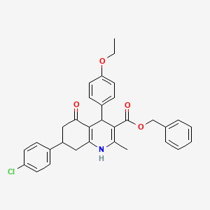 Benzyl 7-(4-chlorophenyl)-4-(4-ethoxyphenyl)-2-methyl-5-oxo-1,4,5,6,7,8-hexahydroquinoline-3-carboxylate