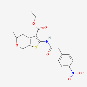 ethyl 5,5-dimethyl-2-{[(4-nitrophenyl)acetyl]amino}-4,7-dihydro-5H-thieno[2,3-c]pyran-3-carboxylate