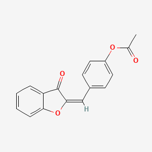 4-[(E)-(3-oxo-1-benzofuran-2(3H)-ylidene)methyl]phenyl acetate