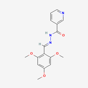 molecular formula C16H17N3O4 B11678075 N'-[(E)-(2,4,6-trimethoxyphenyl)methylidene]pyridine-3-carbohydrazide 