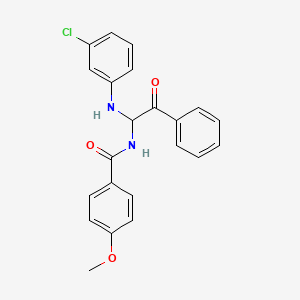 N-{1-[(3-chlorophenyl)amino]-2-oxo-2-phenylethyl}-4-methoxybenzamide