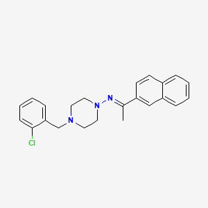 4-(2-chlorobenzyl)-N-[(1E)-1-(naphthalen-2-yl)ethylidene]piperazin-1-amine