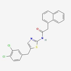 molecular formula C22H16Cl2N2OS B11678147 N-[5-(3,4-dichlorobenzyl)-1,3-thiazol-2-yl]-2-(naphthalen-1-yl)acetamide 