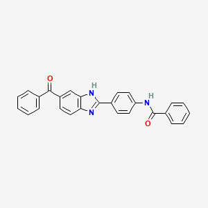 N-{4-[5-(phenylcarbonyl)-1H-benzimidazol-2-yl]phenyl}benzamide