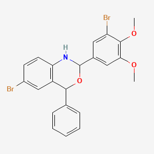 6-bromo-2-(3-bromo-4,5-dimethoxyphenyl)-4-phenyl-1,4-dihydro-2H-3,1-benzoxazine