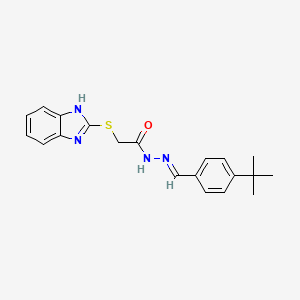 2-(1H-benzimidazol-2-ylsulfanyl)-N'-[(E)-(4-tert-butylphenyl)methylidene]acetohydrazide