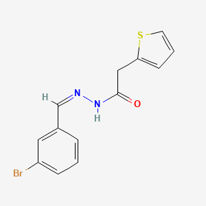 N'-[(Z)-(3-bromophenyl)methylidene]-2-(thiophen-2-yl)acetohydrazide