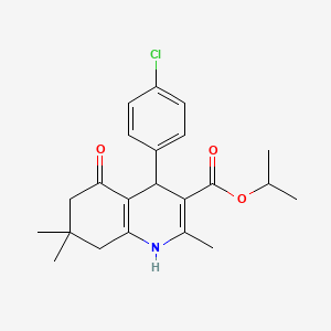 Propan-2-yl 4-(4-chlorophenyl)-2,7,7-trimethyl-5-oxo-1,4,5,6,7,8-hexahydroquinoline-3-carboxylate