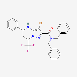 N,N-dibenzyl-3-bromo-5-phenyl-7-(trifluoromethyl)-4,5,6,7-tetrahydropyrazolo[1,5-a]pyrimidine-2-carboxamide