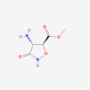 molecular formula C5H8N2O4 B1167829 (4R,5S)-Methyl 4-amino-3-oxoisoxazolidine-5-carboxylate CAS No. 112458-08-9