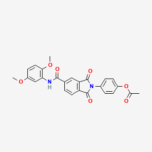 4-{5-[(2,5-dimethoxyphenyl)carbamoyl]-1,3-dioxo-1,3-dihydro-2H-isoindol-2-yl}phenyl acetate