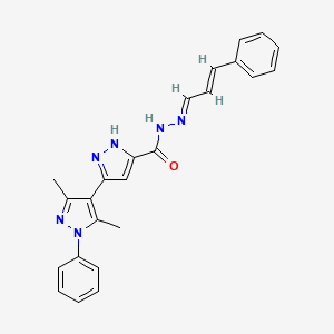 3',5'-dimethyl-1'-phenyl-N'-[(1E,2E)-3-phenylprop-2-en-1-ylidene]-1H,1'H-3,4'-bipyrazole-5-carbohydrazide