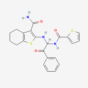 2-({2-Oxo-2-phenyl-1-[(2-thienylcarbonyl)amino]ethyl}amino)-4,5,6,7-tetrahydro-1-benzothiophene-3-carboxamide