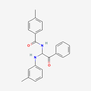 4-methyl-N-{1-[(3-methylphenyl)amino]-2-oxo-2-phenylethyl}benzamide