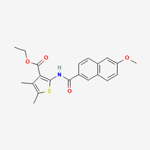 Ethyl 2-{[(6-methoxynaphthalen-2-yl)carbonyl]amino}-4,5-dimethylthiophene-3-carboxylate