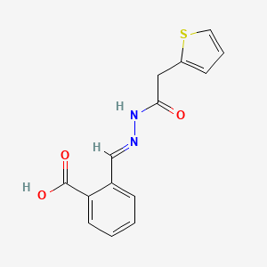 2-(2-(2-Thienylacetyl)carbohydrazonoyl)benzoic acid