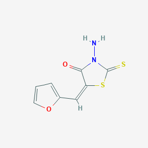 molecular formula C8H6N2O2S2 B11678400 3-Amino-5-(2-furylmethylene)-2-thioxo-1,3-thiazolidin-4-one 