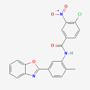 N-[5-(1,3-benzoxazol-2-yl)-2-methylphenyl]-4-chloro-3-nitrobenzamide