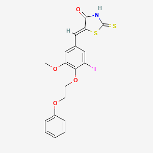 (5Z)-5-[3-iodo-5-methoxy-4-(2-phenoxyethoxy)benzylidene]-2-thioxo-1,3-thiazolidin-4-one