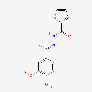 N'-[(1E)-1-(4-hydroxy-3-methoxyphenyl)ethylidene]furan-2-carbohydrazide