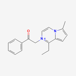 1-Ethyl-6-methyl-2-(2-oxo-2-phenylethyl)pyrrolo[1,2-a]pyrazin-2-ium