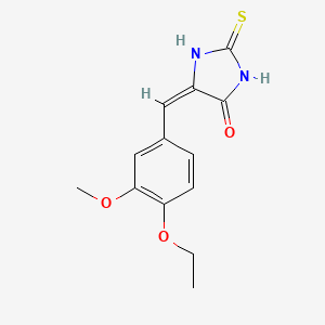 (5E)-5-[(4-ethoxy-3-methoxyphenyl)methylidene]-2-sulfanylideneimidazolidin-4-one