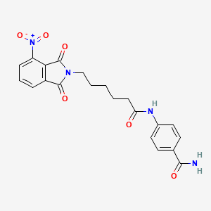 4-{[6-(4-nitro-1,3-dioxo-1,3-dihydro-2H-isoindol-2-yl)hexanoyl]amino}benzamide