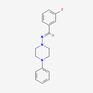 N-[(E)-(3-fluorophenyl)methylidene]-4-phenyl-1-piperazinamine