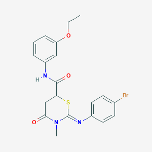 (2Z)-2-[(4-bromophenyl)imino]-N-(3-ethoxyphenyl)-3-methyl-4-oxo-1,3-thiazinane-6-carboxamide