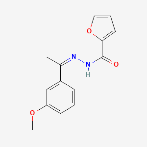 molecular formula C14H14N2O3 B11678593 N'-[(1Z)-1-(3-Methoxyphenyl)ethylidene]furan-2-carbohydrazide 