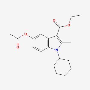 ethyl 5-(acetyloxy)-1-cyclohexyl-2-methyl-1H-indole-3-carboxylate