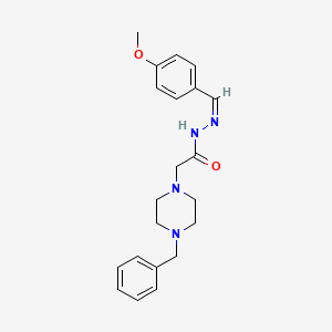 2-(4-Benzylpiperazin-1-YL)-N'-[(Z)-(4-methoxyphenyl)methylidene]acetohydrazide