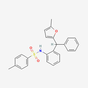 4-methyl-N-{2-[(5-methylfuran-2-yl)(phenyl)methyl]phenyl}benzenesulfonamide