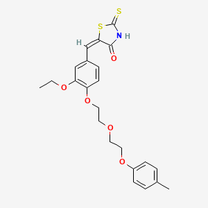 (5E)-5-(3-ethoxy-4-{2-[2-(4-methylphenoxy)ethoxy]ethoxy}benzylidene)-2-thioxo-1,3-thiazolidin-4-one