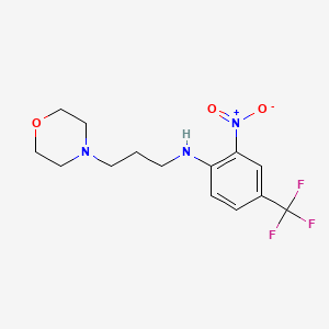 molecular formula C14H18F3N3O3 B11678683 N-[3-(morpholin-4-yl)propyl]-2-nitro-4-(trifluoromethyl)aniline 