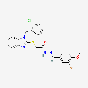 N'-[(E)-(3-bromo-4-methoxyphenyl)methylidene]-2-{[1-(2-chlorobenzyl)-1H-benzimidazol-2-yl]sulfanyl}acetohydrazide