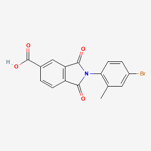 molecular formula C16H10BrNO4 B11678723 2-(4-Bromo-2-methylphenyl)-1,3-dioxoisoindole-5-carboxylic acid 