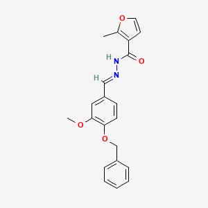 N'-[(E)-[4-(Benzyloxy)-3-methoxyphenyl]methylidene]-2-methylfuran-3-carbohydrazide