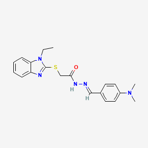 N'-{(E)-[4-(dimethylamino)phenyl]methylidene}-2-[(1-ethyl-1H-benzimidazol-2-yl)sulfanyl]acetohydrazide