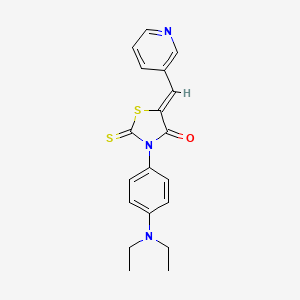 molecular formula C19H19N3OS2 B11678844 3-(4-Diethylamino-phenyl)-5-pyridin-3-ylmethylene-2-thioxo-thiazolidin-4-one 