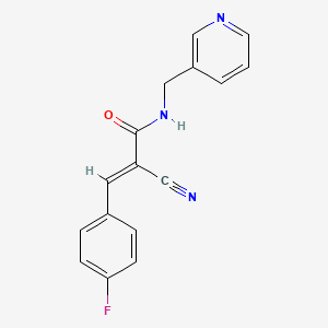 (2E)-2-cyano-3-(4-fluorophenyl)-N-(3-pyridinylmethyl)-2-propenamide