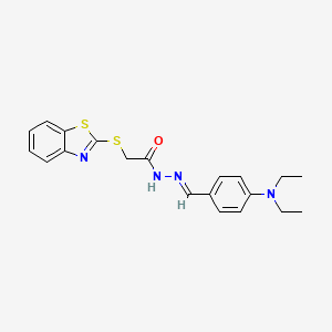 (2-Benzothiazolylthio)acetic acid ((4-(diethylamino)phenyl)methylene)hydrazide