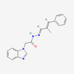 2-(benzimidazol-1-yl)-N-[(E)-[(E)-2-methyl-3-phenylprop-2-enylidene]amino]acetamide