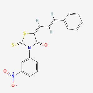 (5E)-3-(3-nitrophenyl)-5-[(2E)-3-phenylprop-2-en-1-ylidene]-2-thioxo-1,3-thiazolidin-4-one