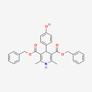 molecular formula C29H27NO5 B11678946 Dibenzyl 4-(4-hydroxyphenyl)-2,6-dimethyl-1,4-dihydropyridine-3,5-dicarboxylate CAS No. 324577-15-3